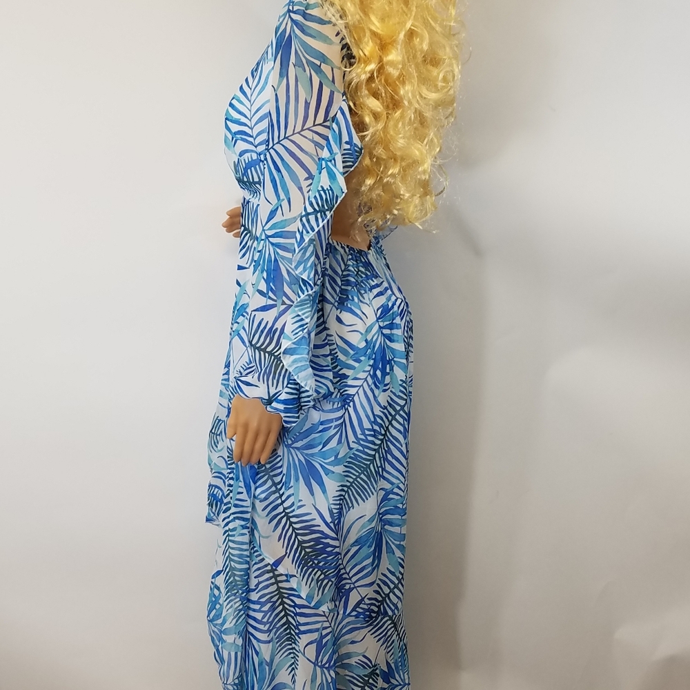 Fashion Nova Dress LS High Low Backless M - Picture 2 of 9